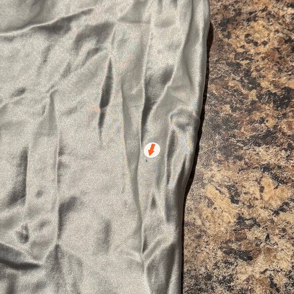 Victorias Secret Slip Dress Silk Cowl Y2K Minimalist Glam Gown Maxi Silver XS - Picture 5 of 7